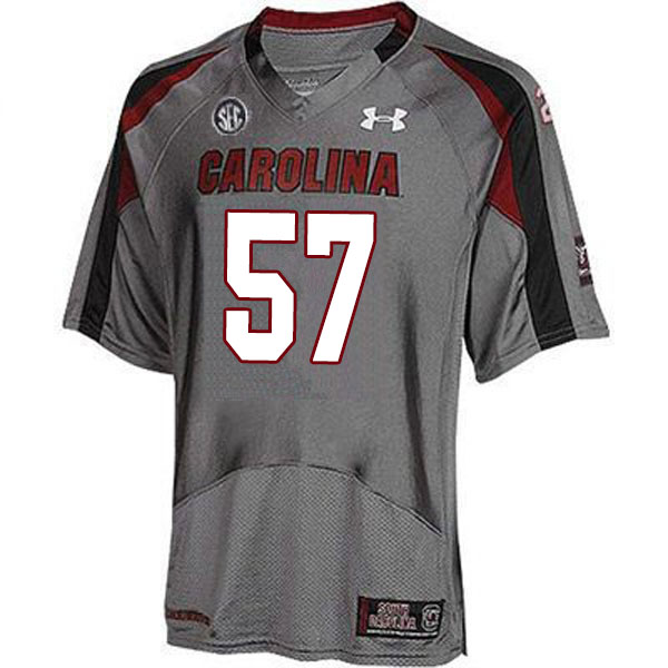 Men #57 William Rogers South Carolina Gamecocks College Football Jerseys Sale-Gray